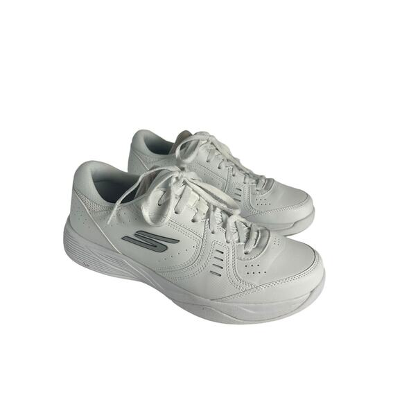 SKECHERS Men's 8.5 VIPER COURT SMASH White LEATHER Shoes AUTHENTIC IN BOX NWB - Picture 5 of 8